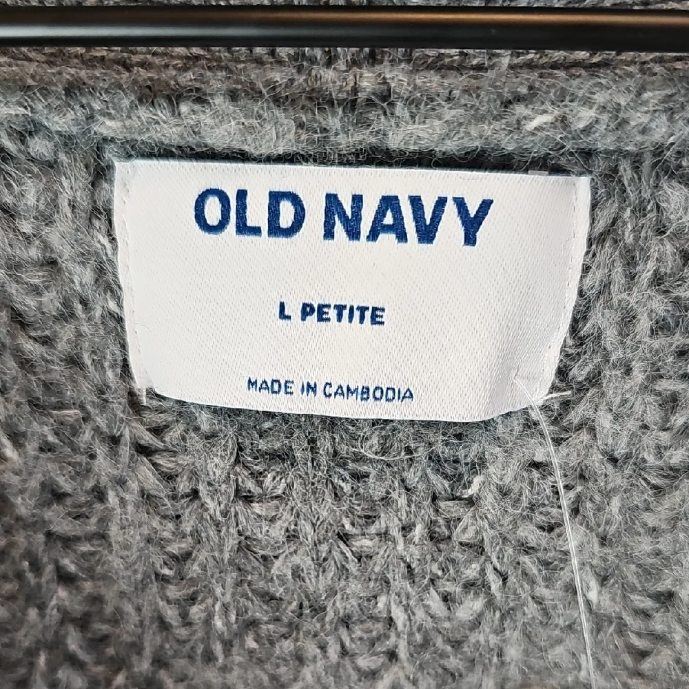 Old Navy Gray Cozy Cardigan Sweater - Picture 2 of 5